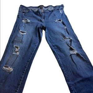 Torrid Extra Tall Distressed Skinny Jeans